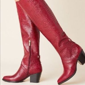 Franco Sarto, Caylen Croc, Wine Color, Size 7.5